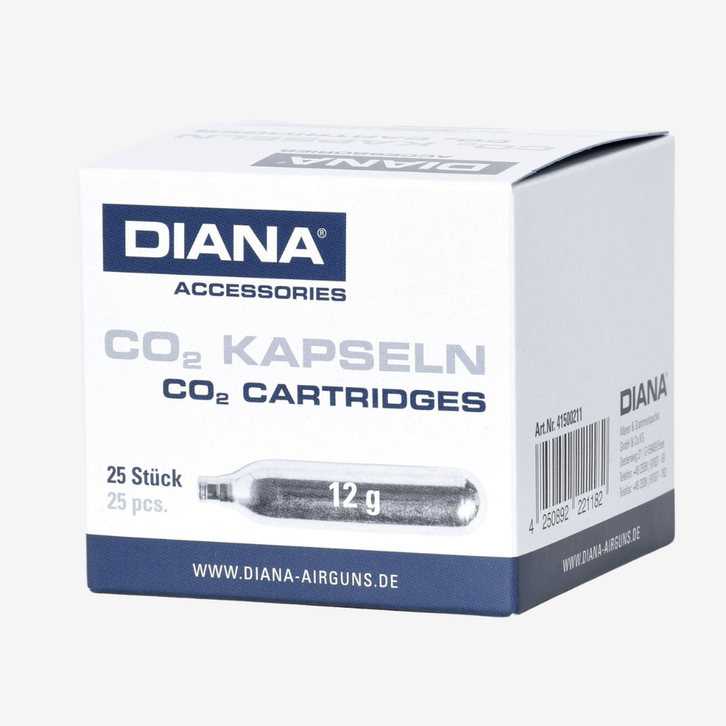 DIANA CO₂ capsules 12 g – verpakking van 25