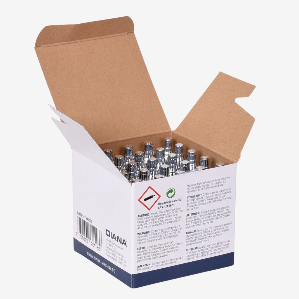 DIANA CO₂ capsules 12 g – verpakking van 25